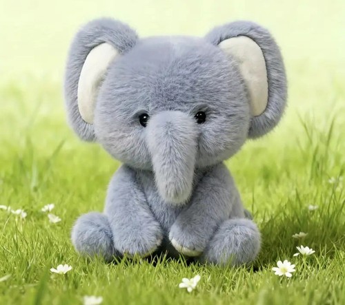 Plush soft elephant toy - toy, 19cm