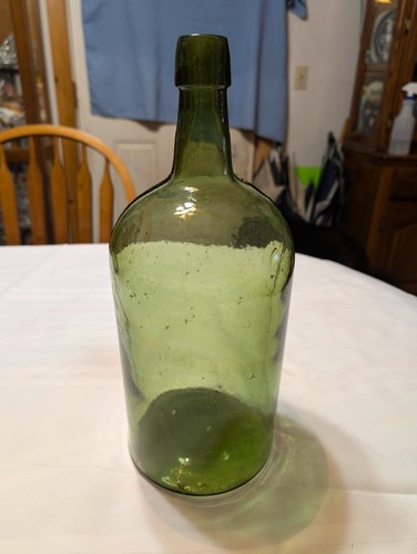 Antique mold blown green - antique,