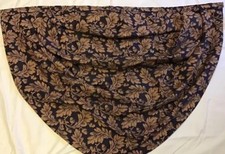 CURTAIN SWAG 1 New Lined Curtain Swag Navy Blue Mustard Gold Acorn Damask