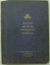 Rover P4 60 75 90 Original Workshop Manual Supplement 1954