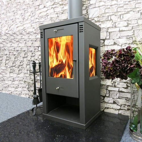 Wood burning stove sided - wood,