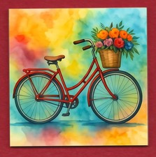 Bicycle with Flowers ceramic