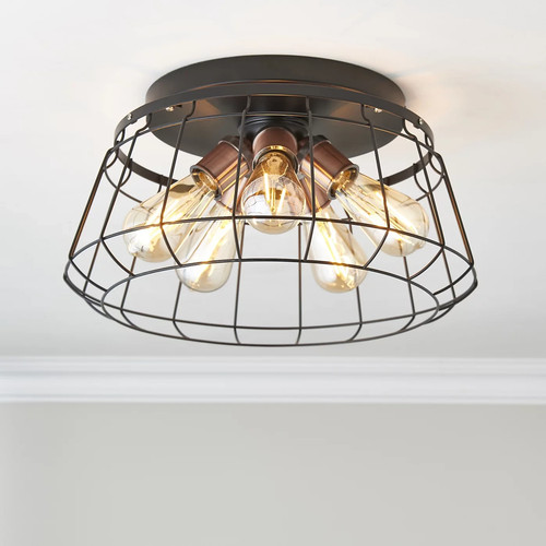 Lamp caged ceiling light - caged,