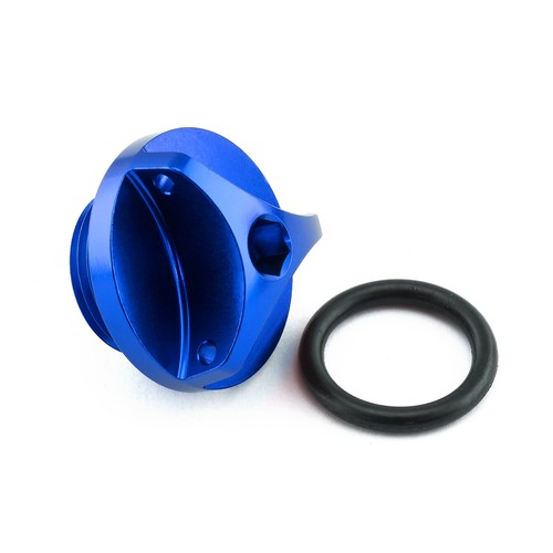 Aluminium oil filler cap blue - aluminium,