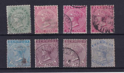 Bermuda 1883 1904 used lot - bermuda, qv