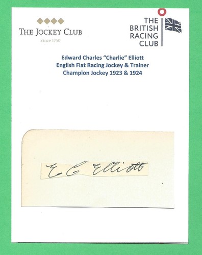 Charlie elliott horse racing - elliott,