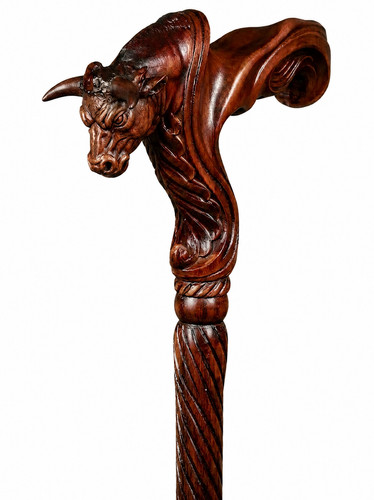 Hand carved wooden - wooden, walking