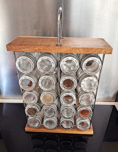 Slot spice rack counter - spice,