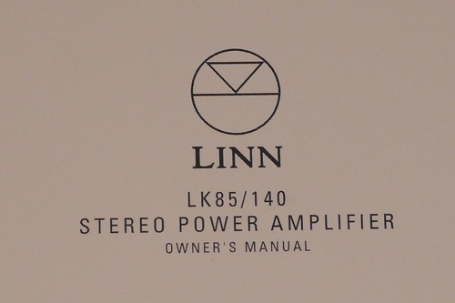 Linn lk85 140 owners manual - lk85/140,
