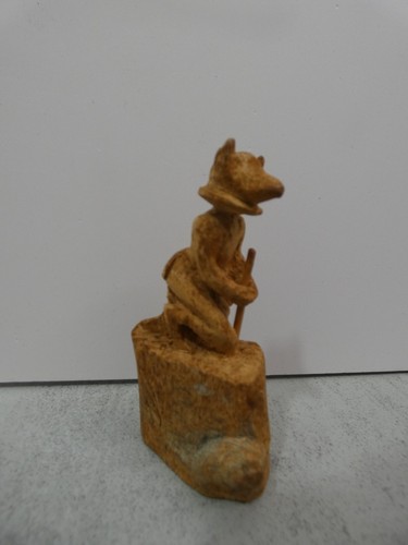 Vtg folk art driftwood carving - folk,