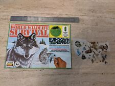 Letraset World Wildlife Survival. Rub Down Transfers Book - 50% Used.