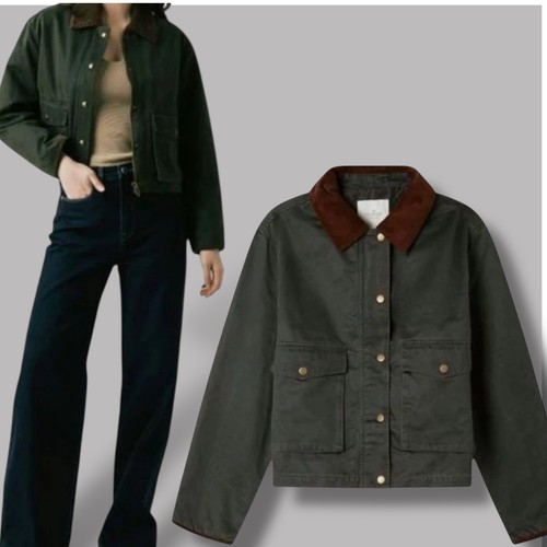 Womens short waxed jacket - short,
