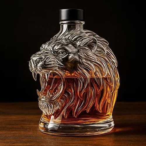 Whiskey lion head - whiskey, bottle