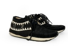 VISVIM FBT KNIT SIZE 8 LEATHER 00S Moccasins Sneakers Black