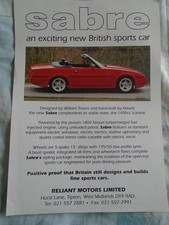 Reliant Sabre brochure undated