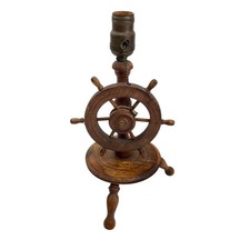 Vintage Wooden Nautical Helm
