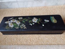 Antique papier mache Victorian glove box.Good condition for age.£25 ono.