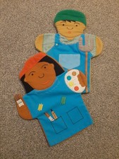 Hand fabric glove puppets - glove,