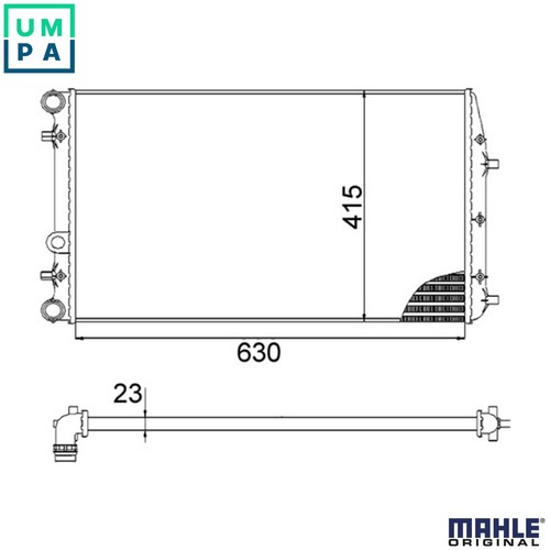 Radiator engine cooling - cr, 505