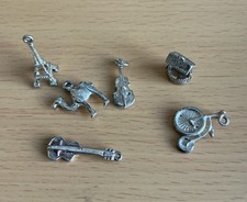 Job Lot  Of Vintage 925 Silver Charms For Bracelet/ Or Pendant X 6