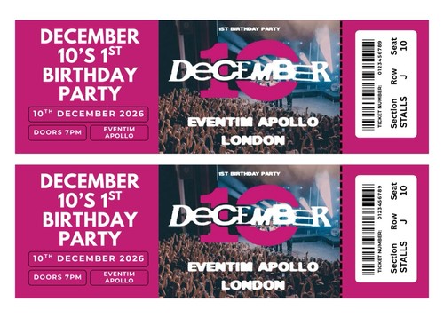 December 1st birthday - 10’s,