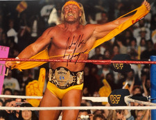 HULK HOGAN Hand Signed 16x12 HUGE Photo Wrestler WWE Superstar Verified COA
