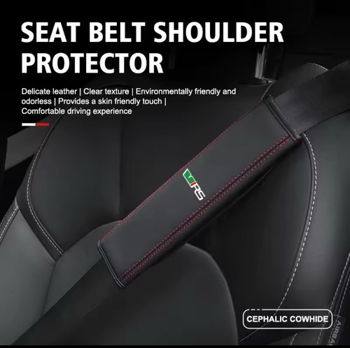 2pcs car seat belt - 2pcs, leather