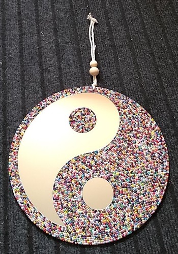 Yin yang shaped - yang, mirror-wooden