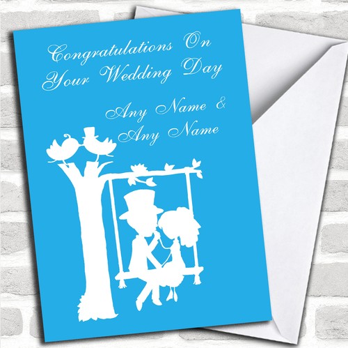 Blue couple eon swing wedding - couple,