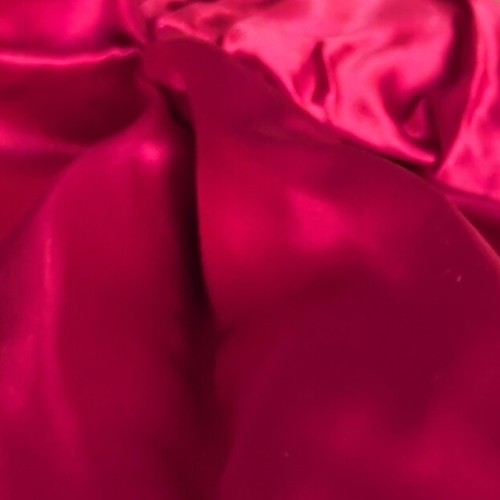 Red satin evening coat - evening, skirt
