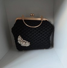Handmade crochet clutch bag - handmade,