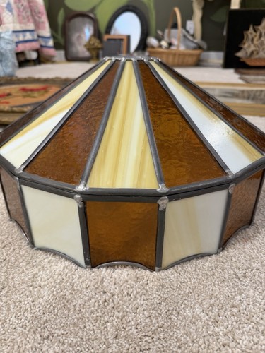 Vtg tiffany style slag glass - style,