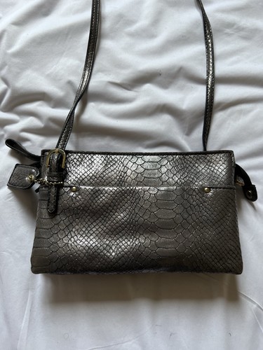 Clarks grey metal snakeskin - clarks,