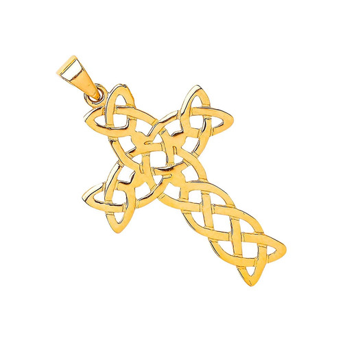 Cross pendant 9ct gold - gold,