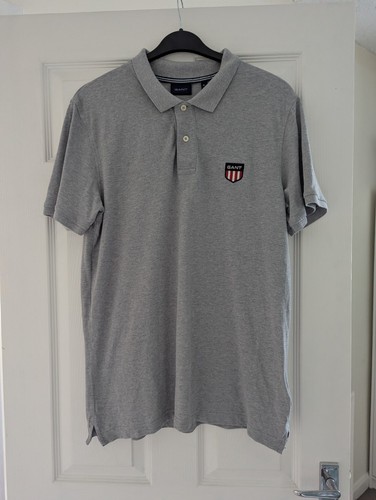 Gant mens polo shirt grey - mens,