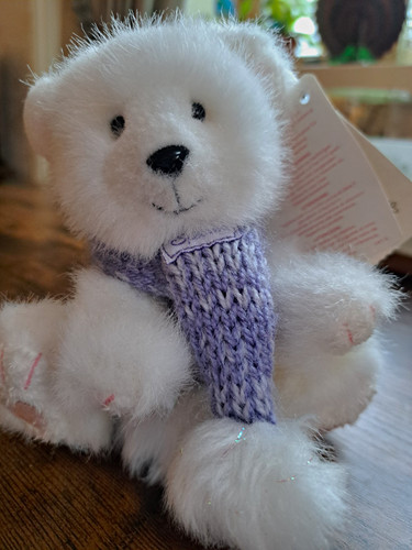 Russ white teddy bear plush - russ,