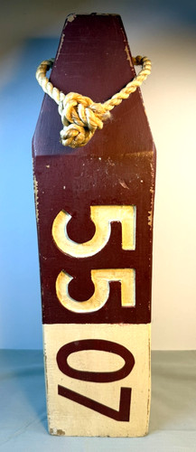Vintage wooden nautical buoy - nautical,