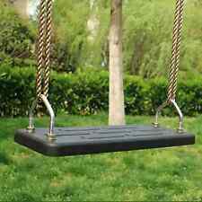 Garden Swing Seat Heavy Duty Deluxe Solid Rubber Polyhemp Rope Outdoor Tree Fun