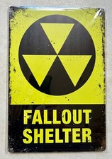 Fallout shelter metal sign man - shelter,