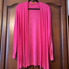 Stephen Y Longer Length Beautiful Bright Pink  Cardigan Size XXL NEW
