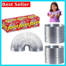 The  Metal Slinky - Classic 2.75” Walking Spring Toy for Kids 5+