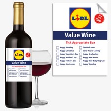 #1065 WINE BOTTLE LABEL LIDL