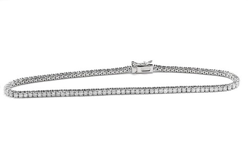 Tennis bracelet white diamonds - white,