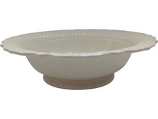 Royal Creamware Large White Ceramic Serving Bowl with Elegant Design 35cm