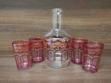 Cranberry Coloured Carafe And