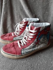 Vans x Marvel Sk8-Hi Reissue Spider-Man Red Sneakers Size UK 8 US9 Rare See Pics