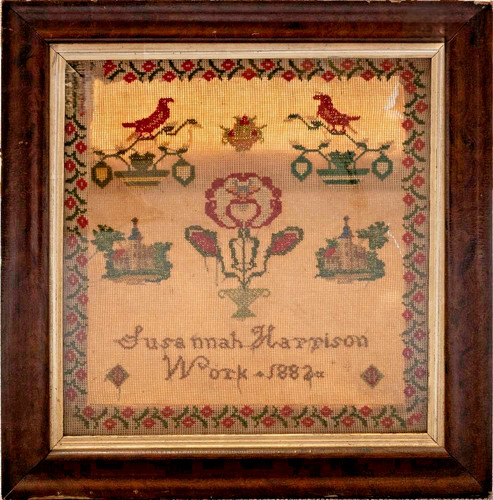 Antique needlework sampler - ,