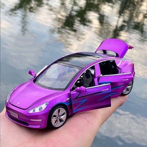 Purple tesla model 3 - purple,
