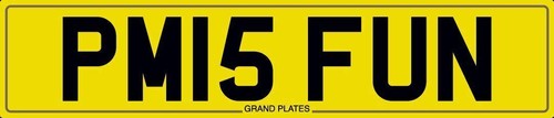 Initials number plate - initials,