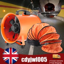 9.8'' Axial Fan Cylinder Pipe Spray Booth Fume Exhaust Fan Blower + 10m PVC Hose
